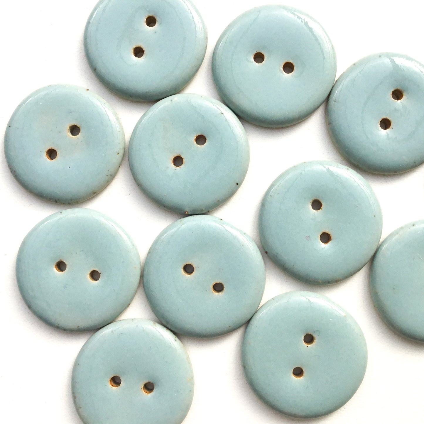 Blue-Gray Stoneware Buttons - 1 1/16"