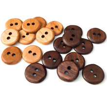 Load image into Gallery viewer, Cherry &amp; Black Walnut Wood Buttons - 7/8&quot;