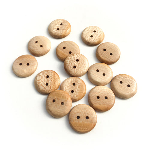 Quarter Sawn Sycamore Wood Buttons - 1 3/16