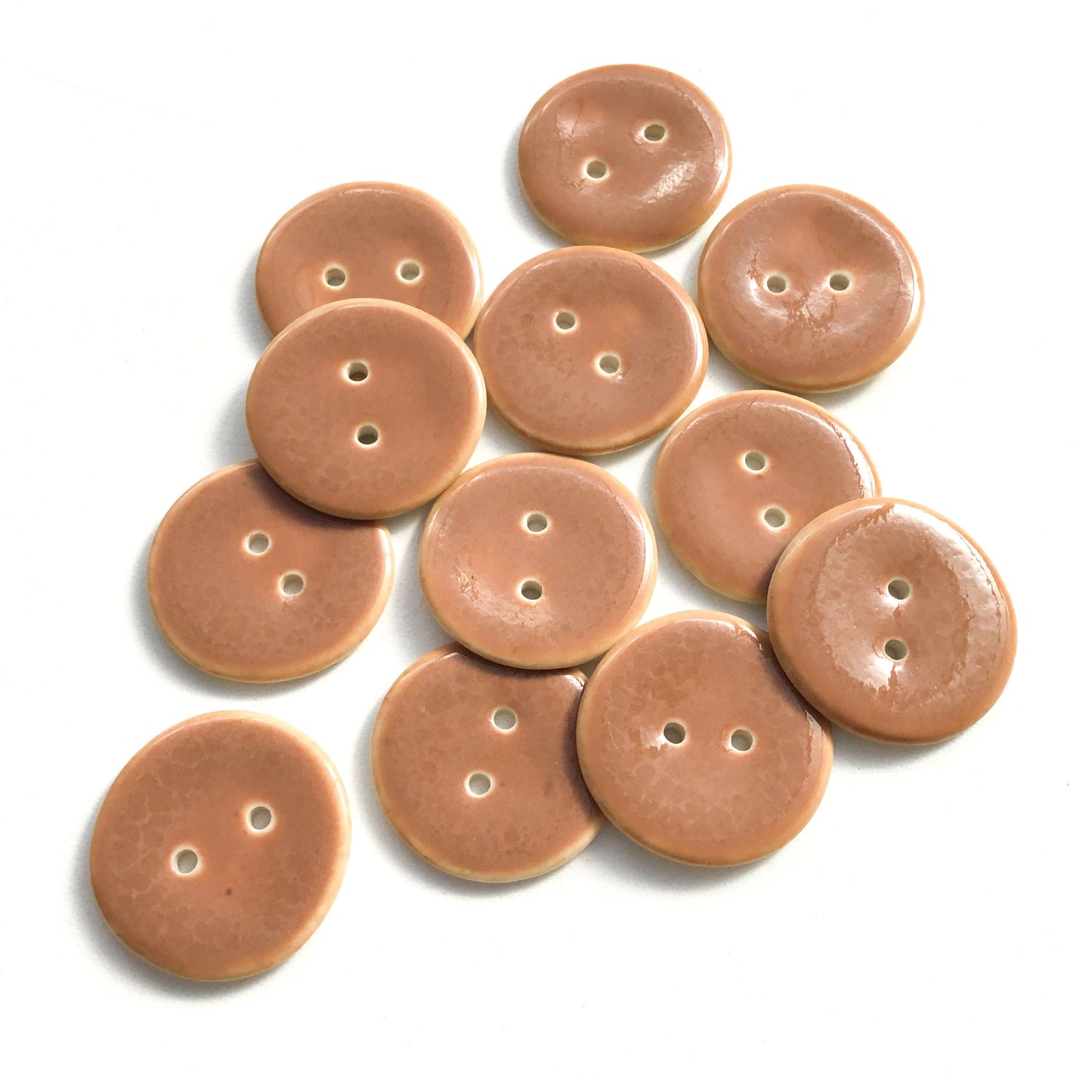 Milk Chocolate Brown Porcelain Buttons - 1"