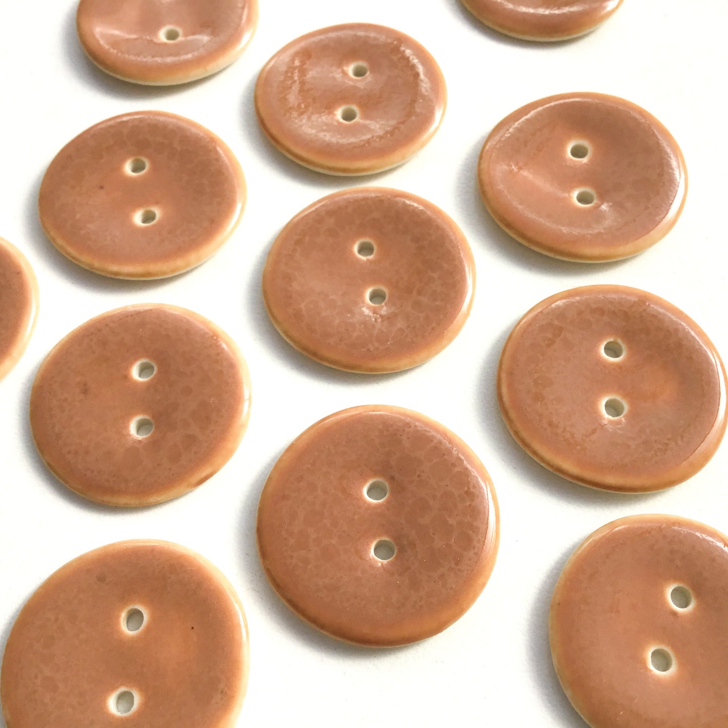Milk Chocolate Brown Porcelain Buttons - 1"