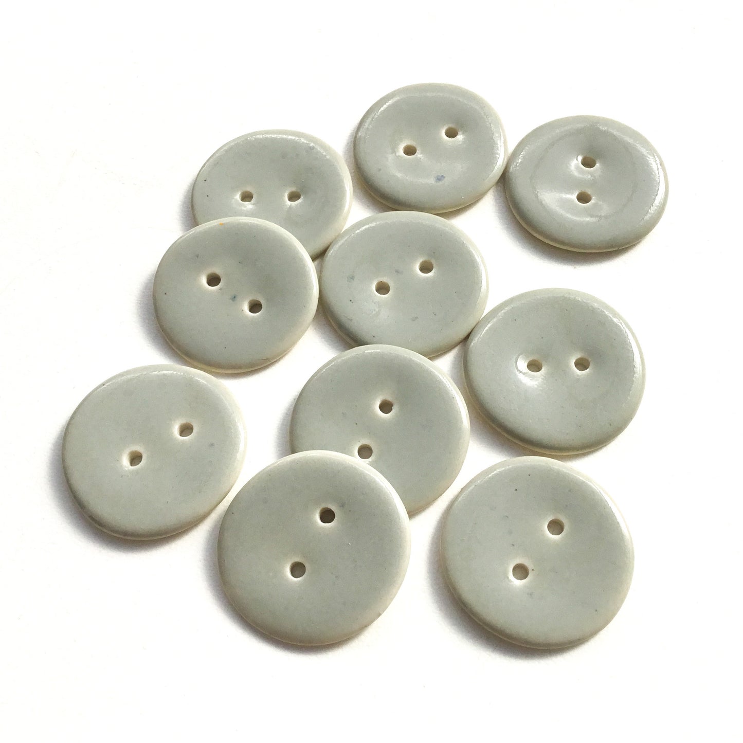 Gray Porcelain Buttons - 1"