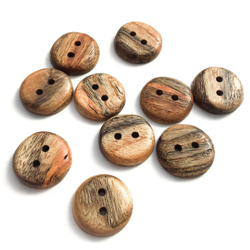 Honey Locust Wood Buttons - 3/4