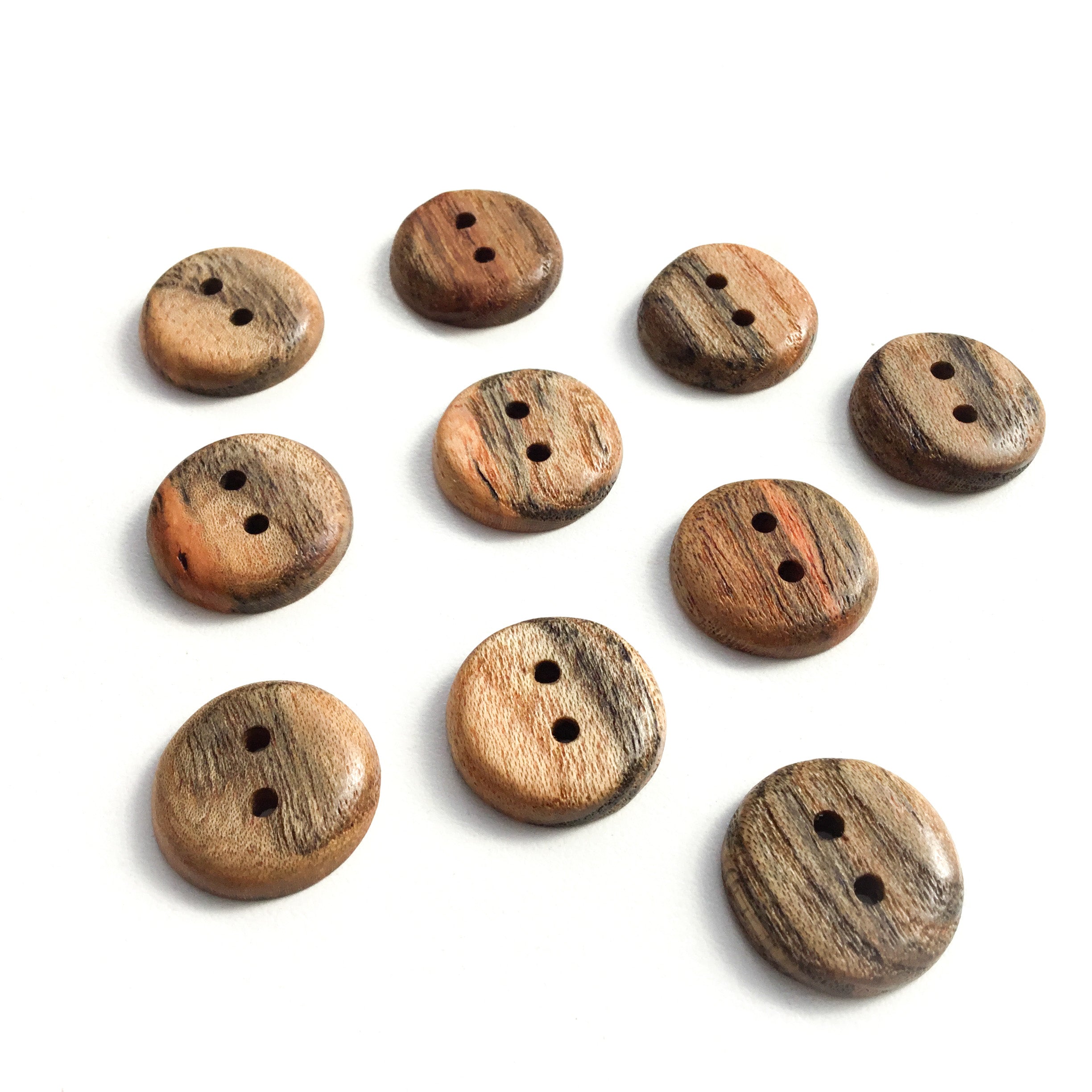 Honey Locust Wood Buttons - 3/4