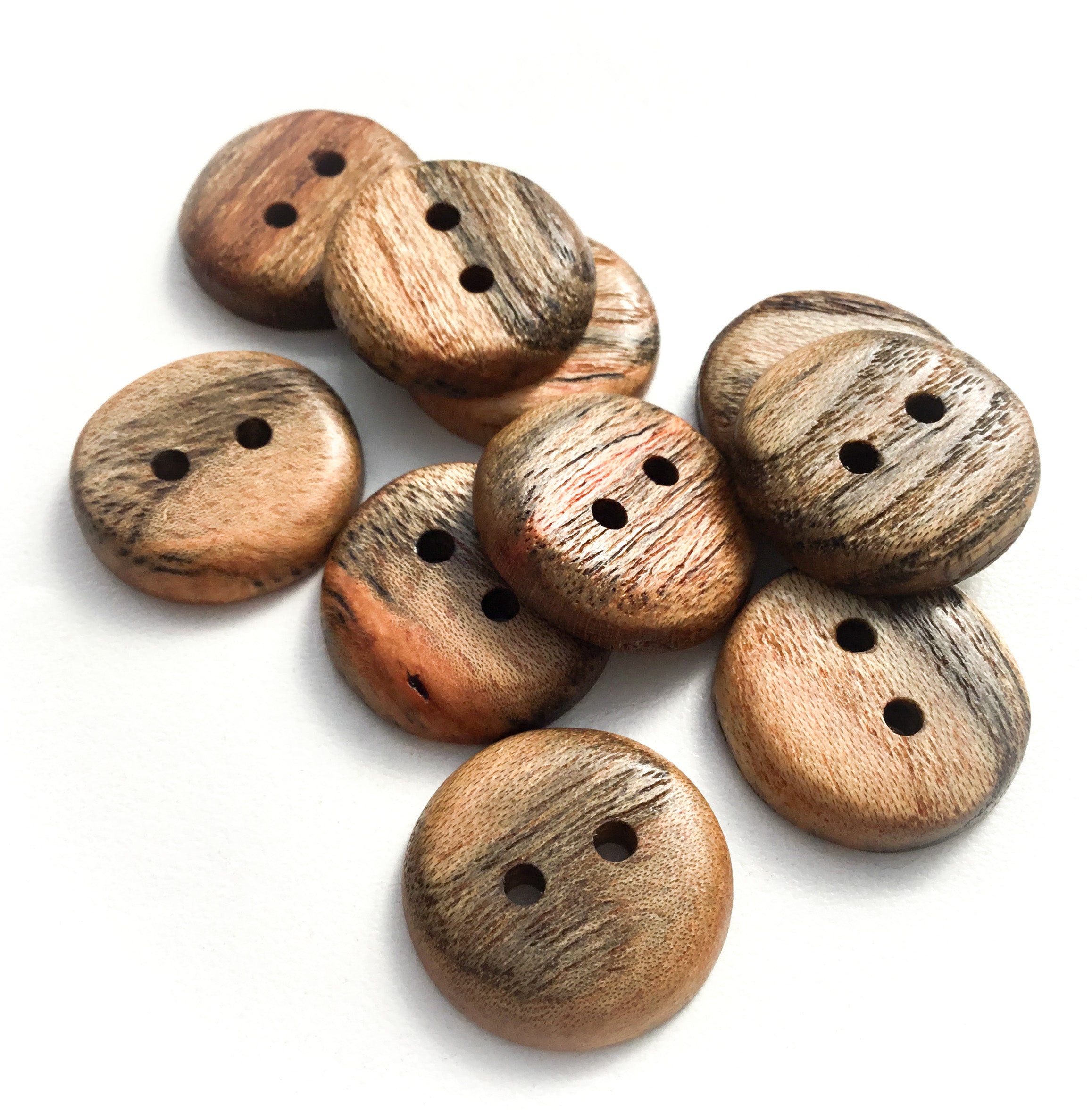 Honey Locust Wood Buttons - 3/4