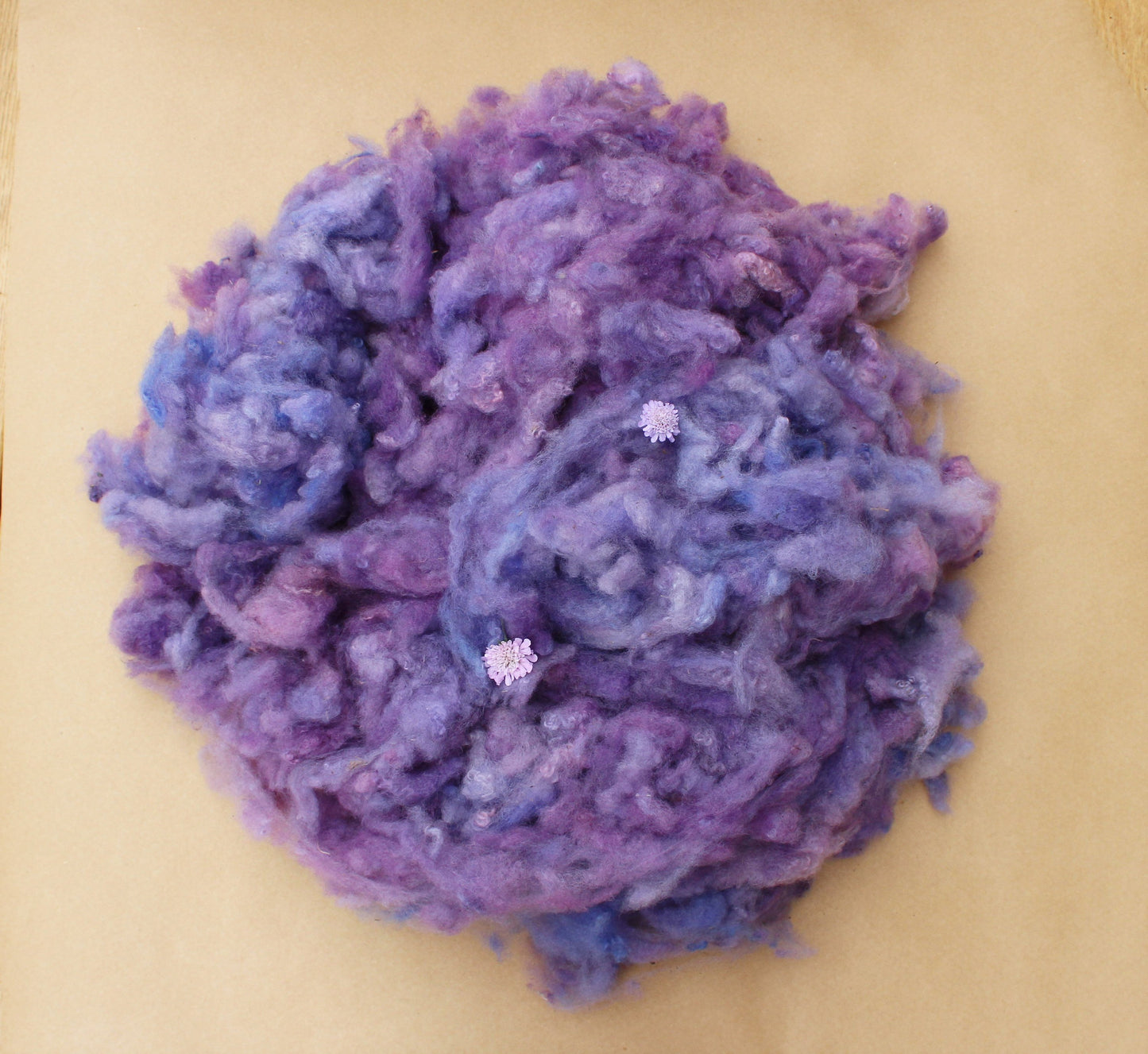 Hand-dyed Border Leicester Wool - Picked and Dyed Wool - 1 OZ