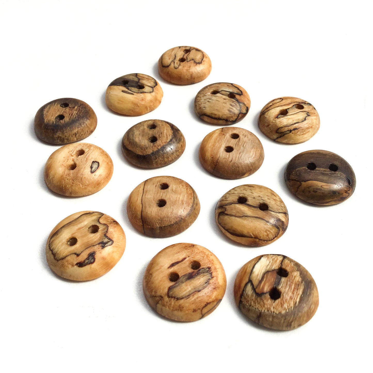 Spalted Ash Wood Buttons - 7/8”