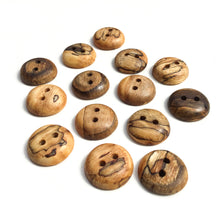 Load image into Gallery viewer, Spalted Ash Wood Buttons - 7/8”