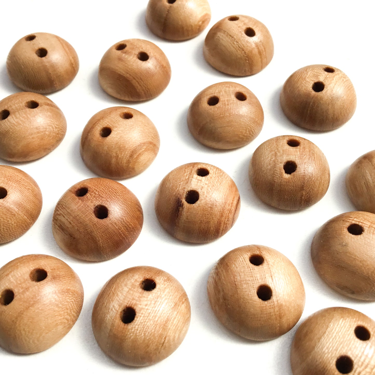 American Elm Wood Buttons - 3/4" Pillowed - 5/16" thick