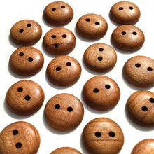Load image into Gallery viewer, Cherry Wood Buttons - 5/8”
