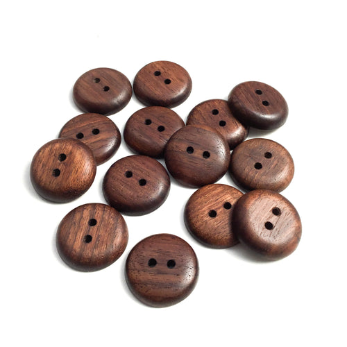 Black Walnut Wood Buttons - 1