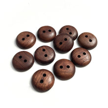 Load image into Gallery viewer, Black Walnut Wood Buttons - 7/8”