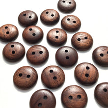 Load image into Gallery viewer, Black Walnut Wood Buttons - 5/8”
