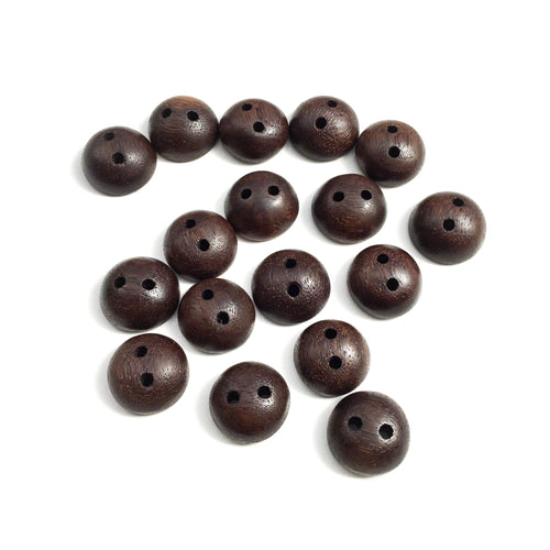 Black Walnut Wood Buttons - 3/4