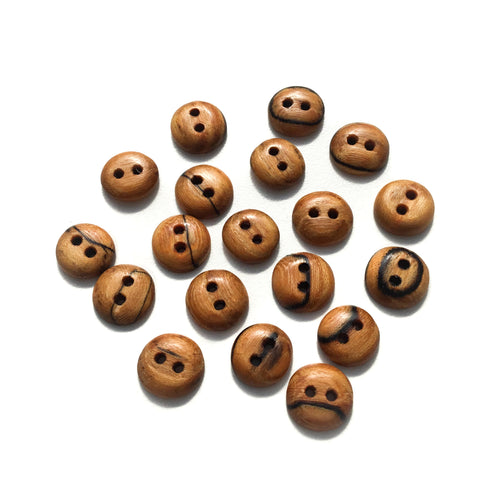 Spalted American Elm Wood Buttons - 1/2