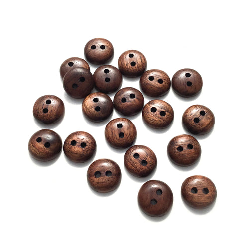 Black Walnut Wood Buttons - 1/2