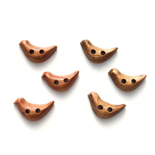 Wooden Song Bird Buttons - 1