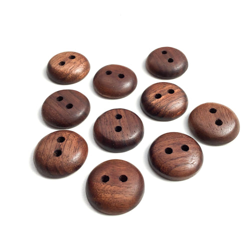 Black Walnut Wood Buttons - 7/8”