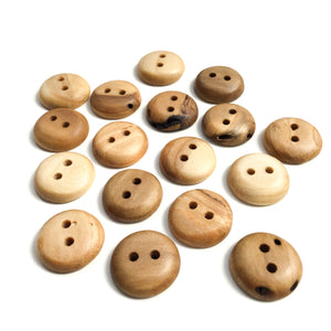 Poplar Wood Buttons - 7/8”