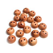 Load image into Gallery viewer, Honey Locust Wood Buttons - 3/4&quot; Pillowed - 5/16&quot; thick